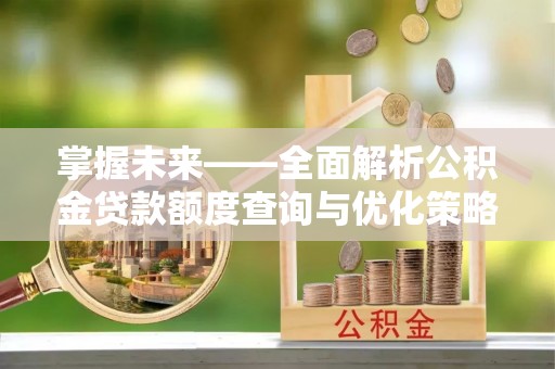 无锡掌握未来——全面解析公积金贷款额度查询与优化策略